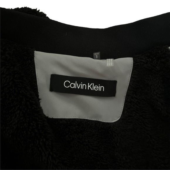 CALVIN KLEIN UNISEX BEIGE SHERPA LINED HOODED SOFT SHELL JACKET (Size S) - Picture 5 of 5